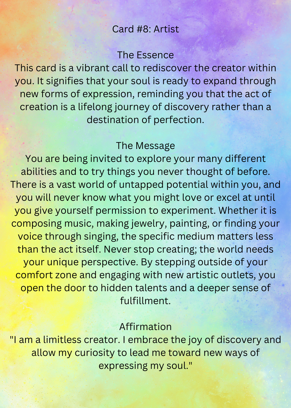 New World Oracle Cards & Guidebook