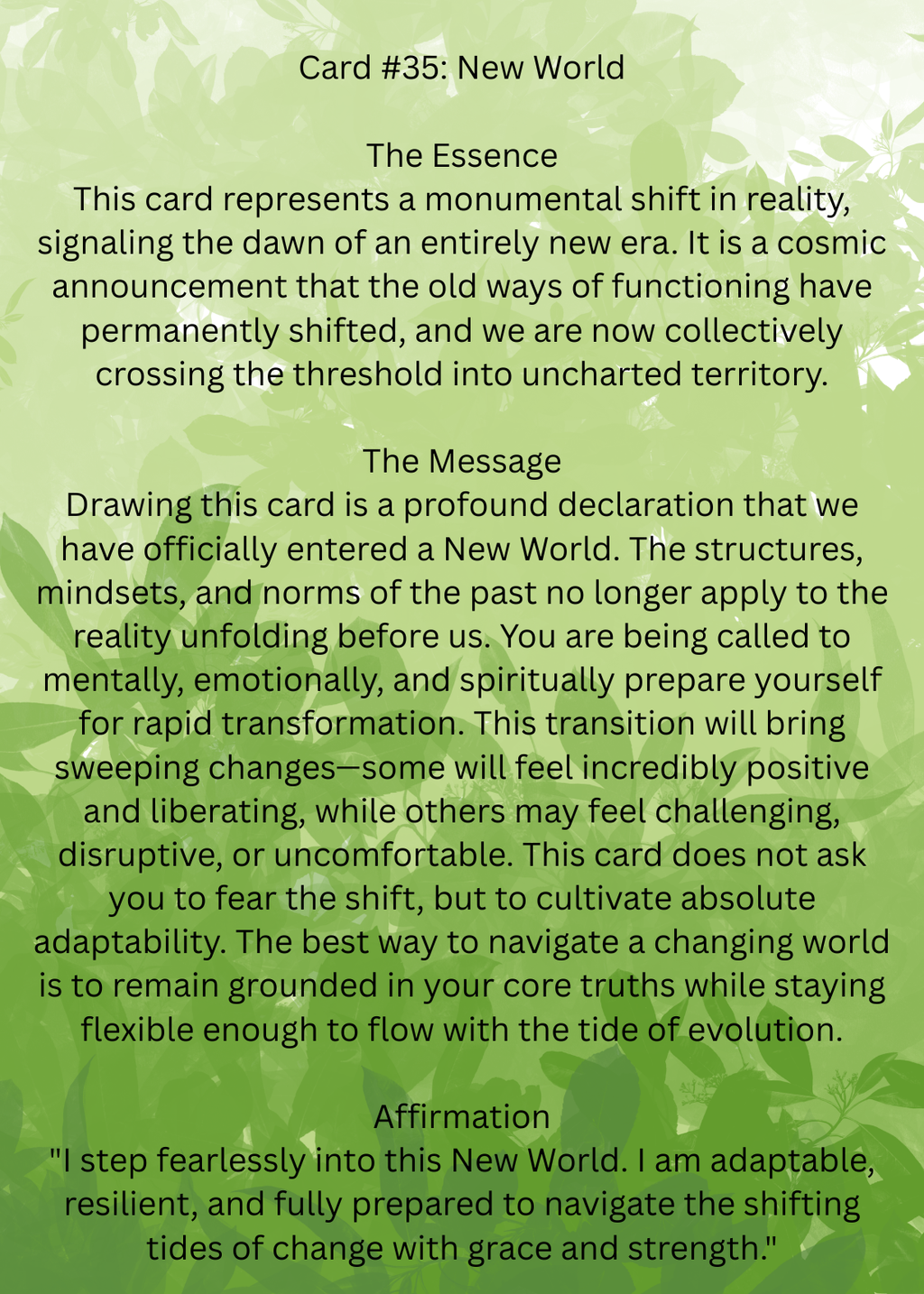 New World Oracle Cards & Guidebook