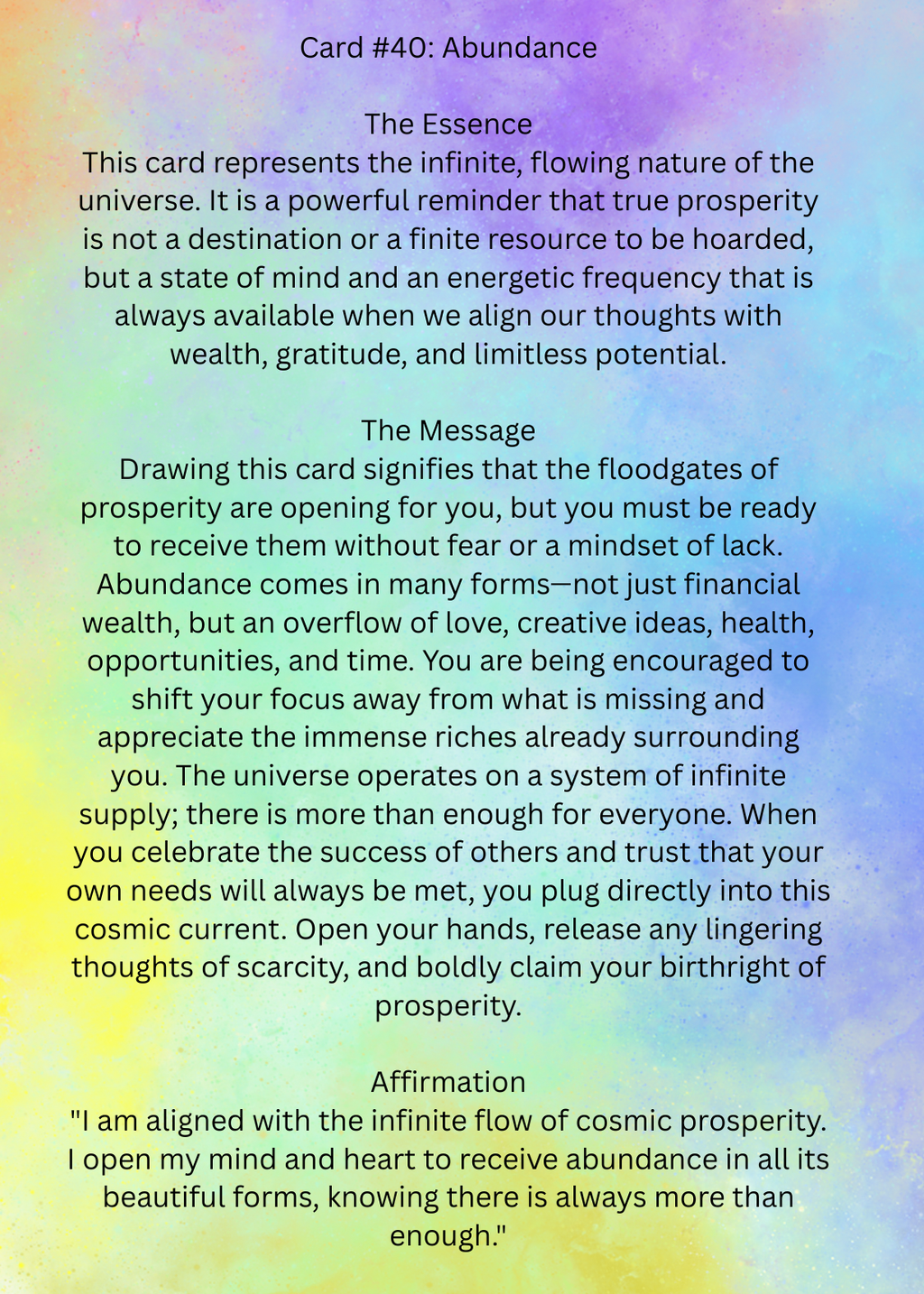 New World Oracle Cards & Guidebook