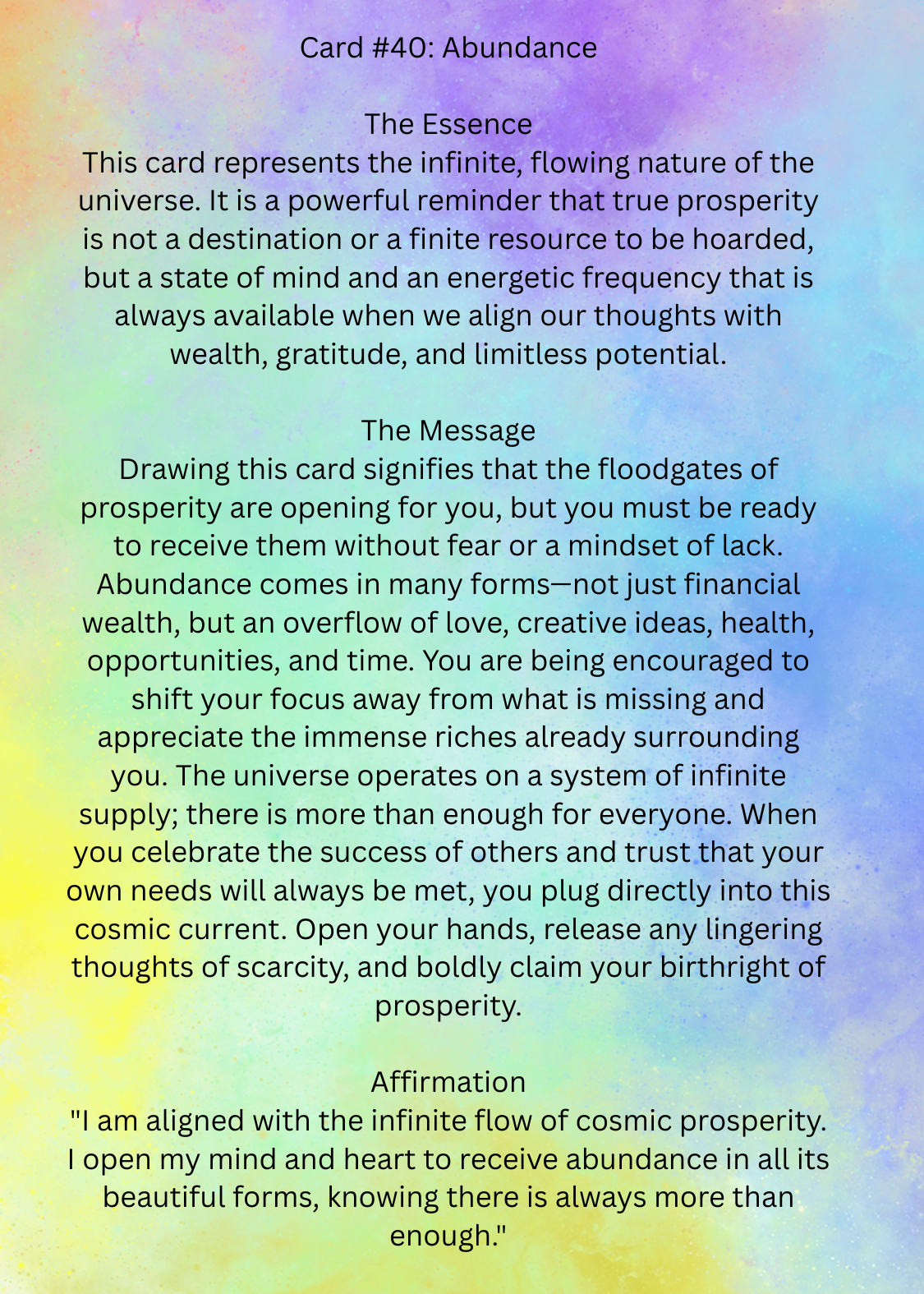 New World Oracle Cards & Guidebook