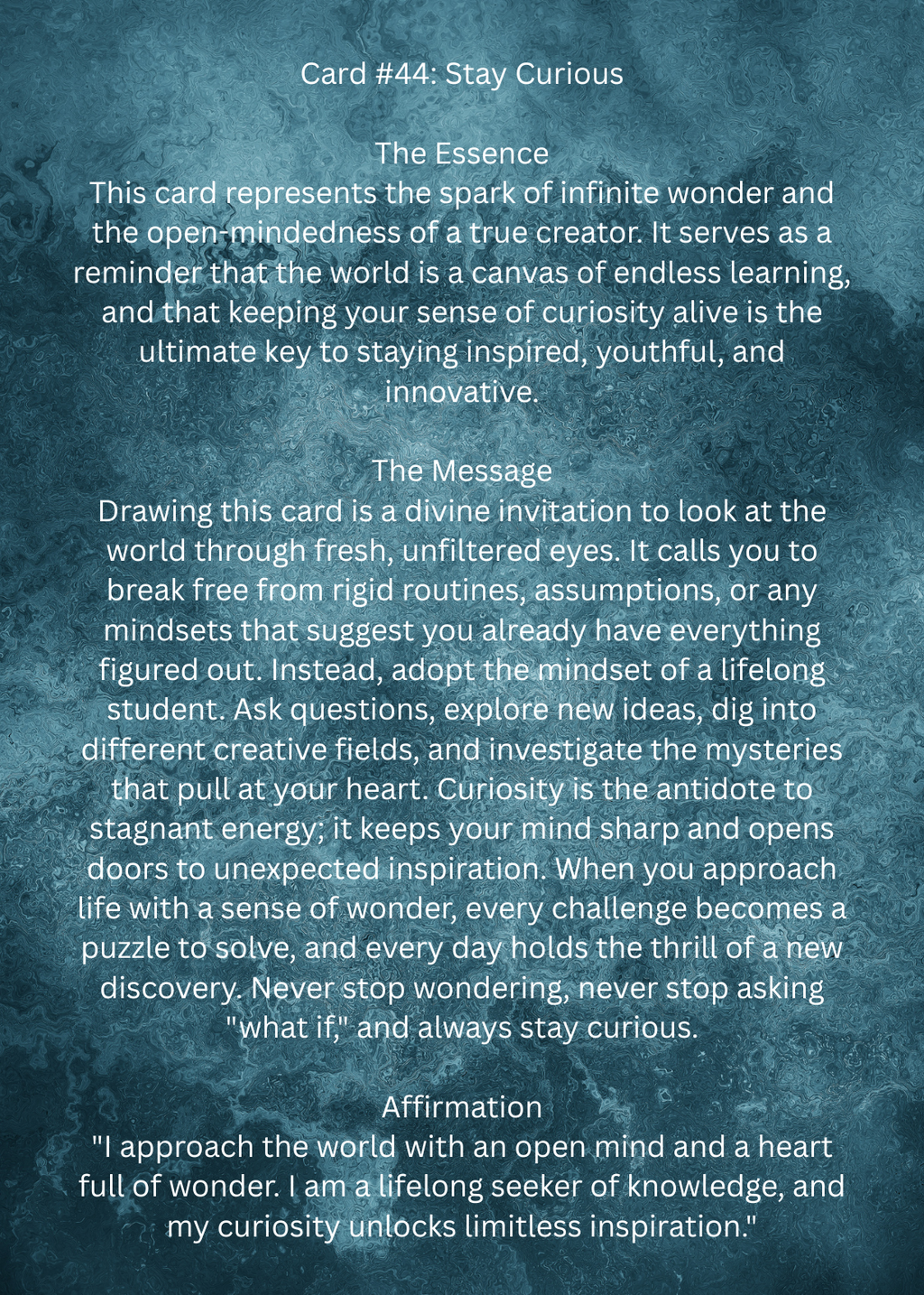 New World Oracle Cards & Guidebook