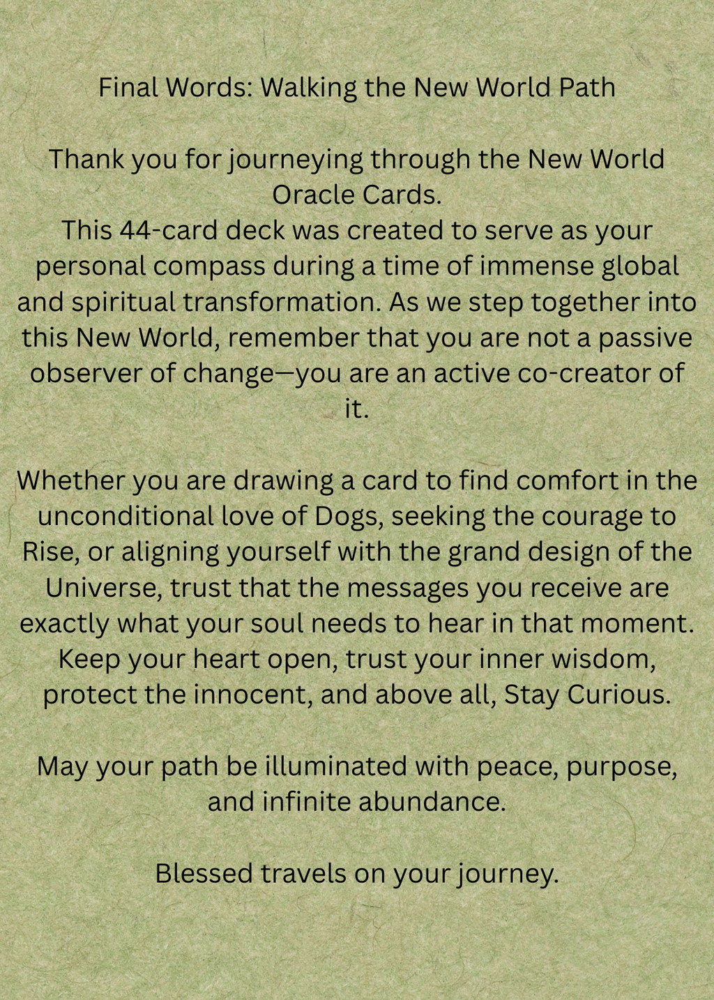 New World Oracle Cards & Guidebook