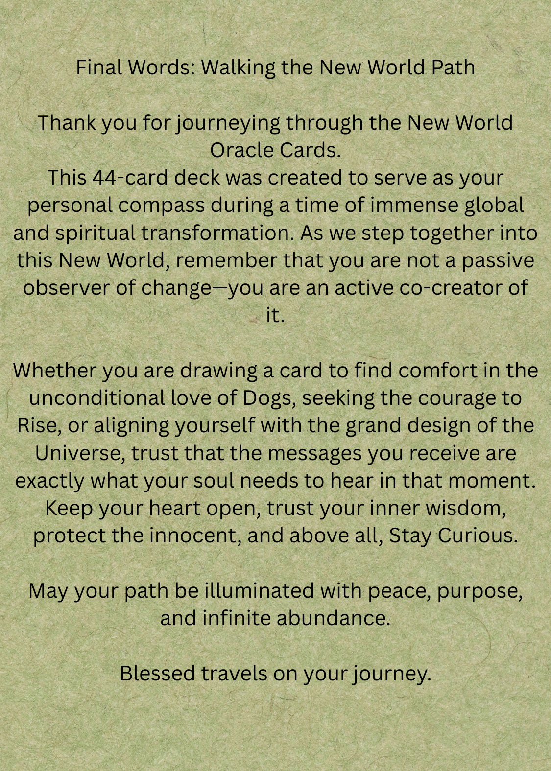 New World Oracle Cards & Guidebook