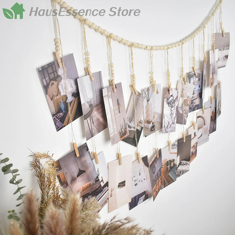 Wall Hanging Picture Decor Boho Home Decoration Wooden Beads Macrame Tapestry