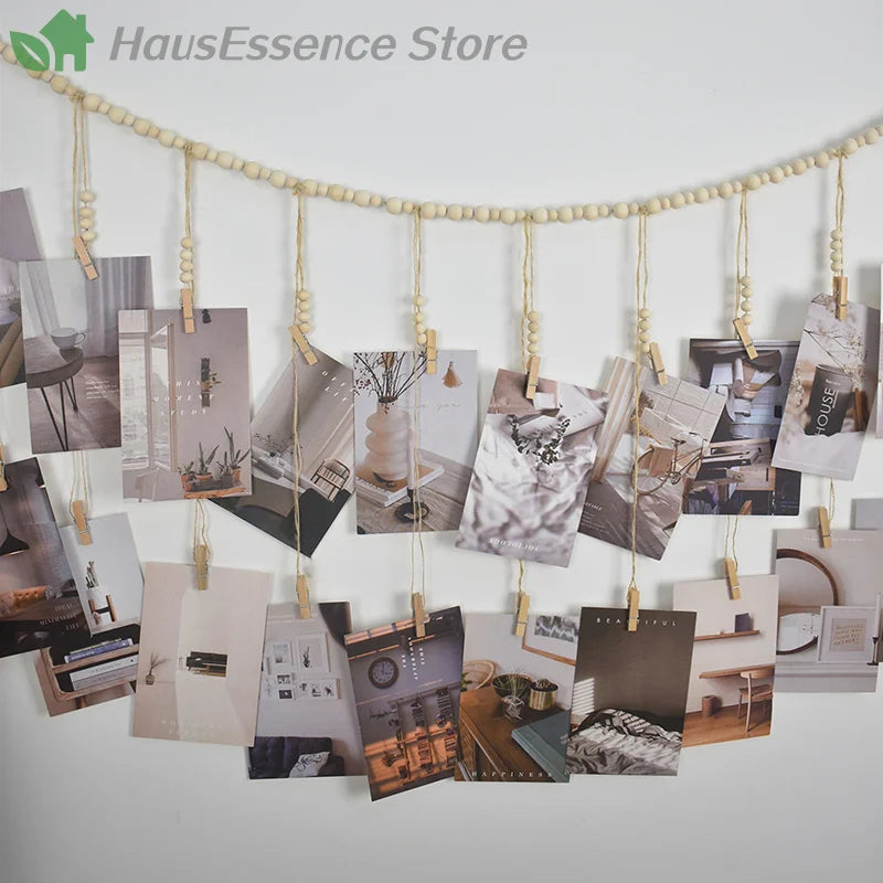 Wall Hanging Picture Decor Boho Home Decoration Wooden Beads Macrame Tapestry