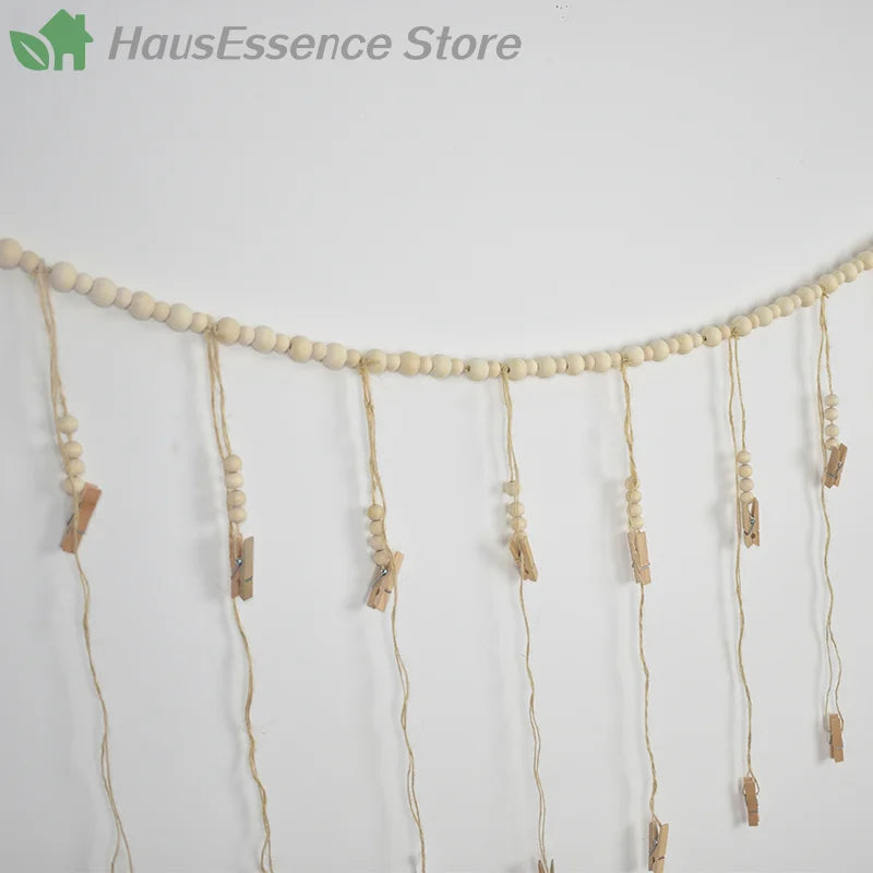 Wall Hanging Picture Decor Boho Home Decoration Wooden Beads Macrame Tapestry